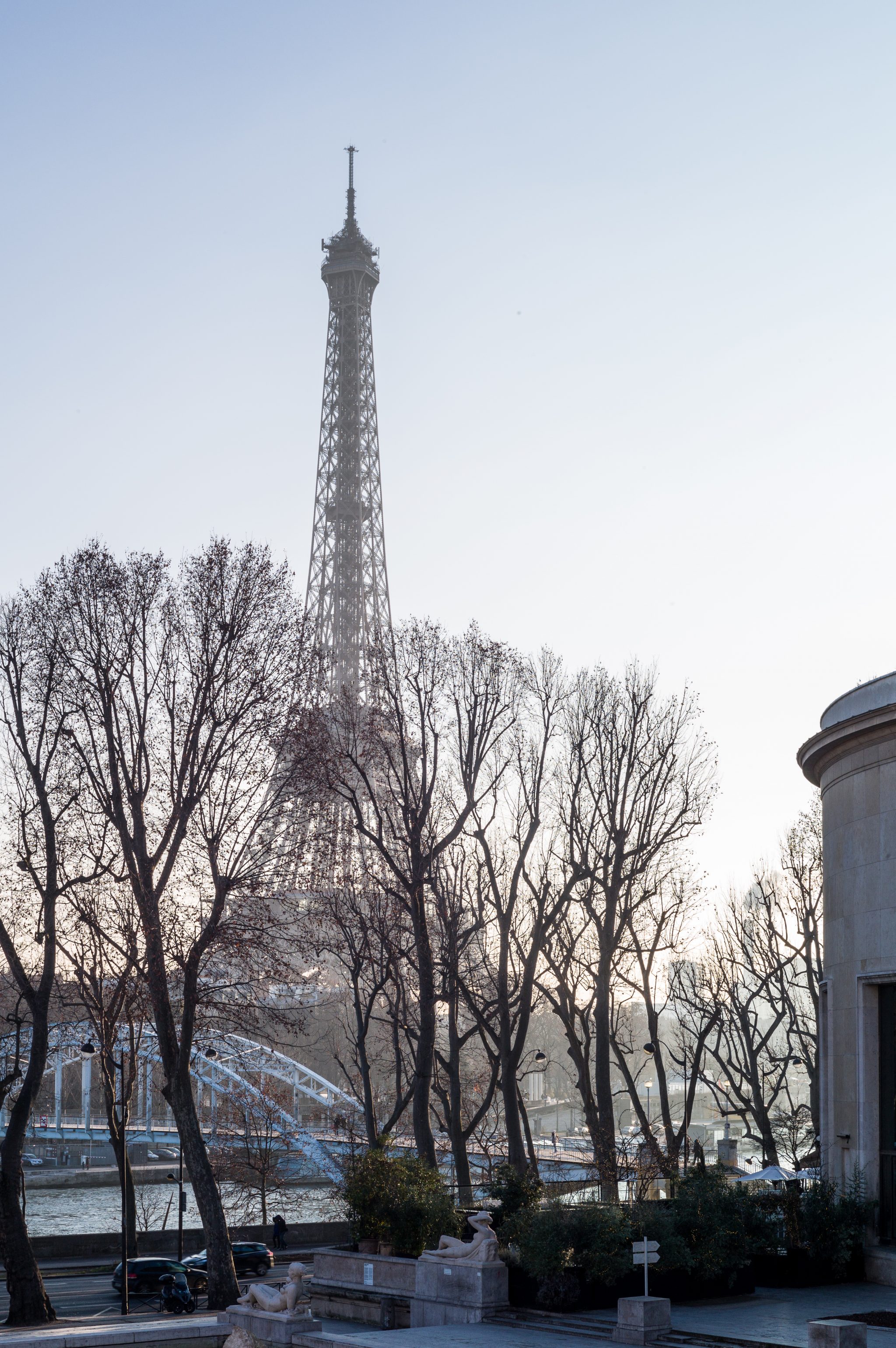 La tour Eiffel vue du palais de Tokyo 19 janvier 2017