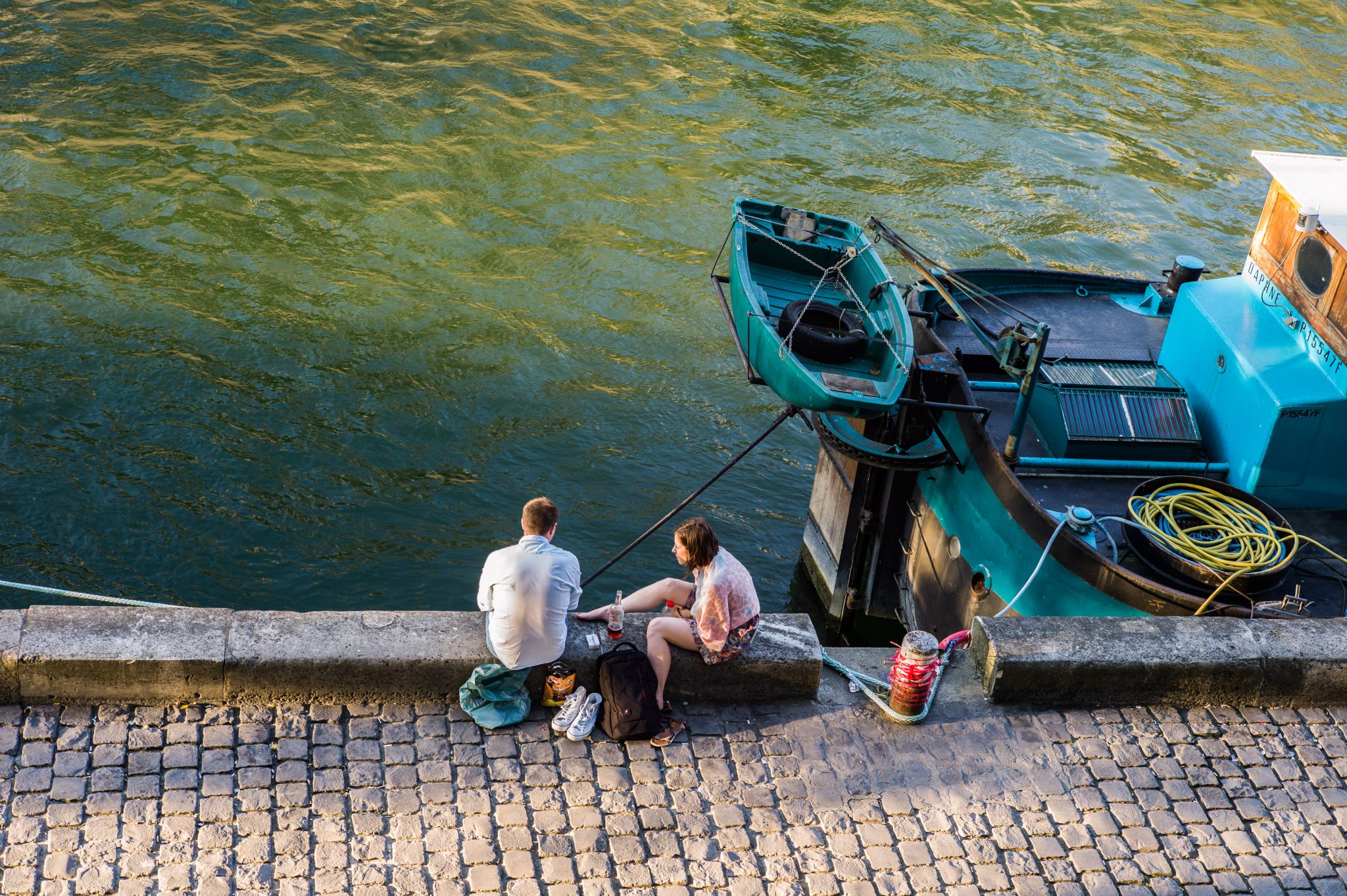 Paris - 22 juin 2014 Quai Montebello - péniche Daphné